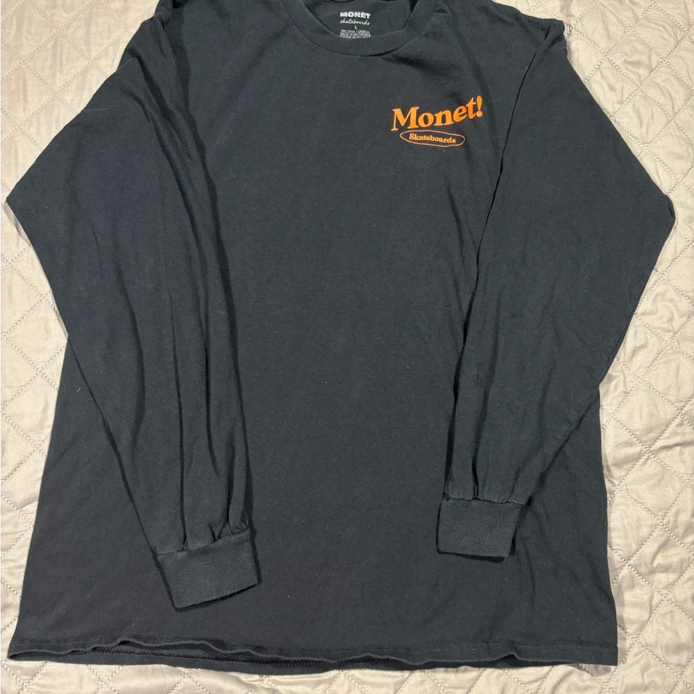Monet Black and Orange Long Sleeve Tee